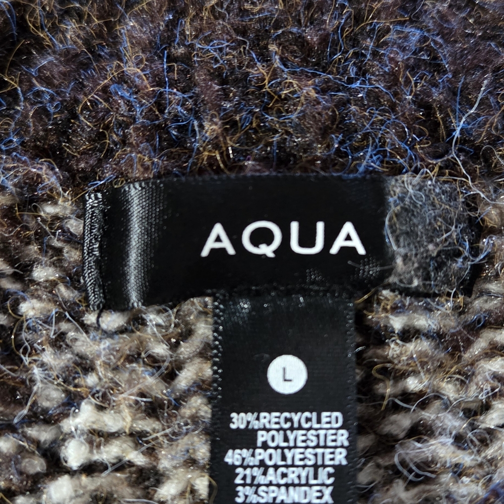 Aqua Nordic Pattern Turtleneck Sweater in Black, Gray, and Cream - Picture 2 of 8